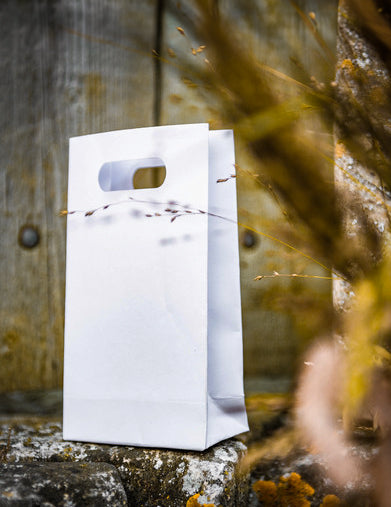 6 bijelih papirnatih vrećica 10 x 18 x 5 cm za vjenčanje