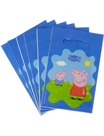 6 PEPPA PIG 22,5 x 15 Plastične poklon vrećice cm