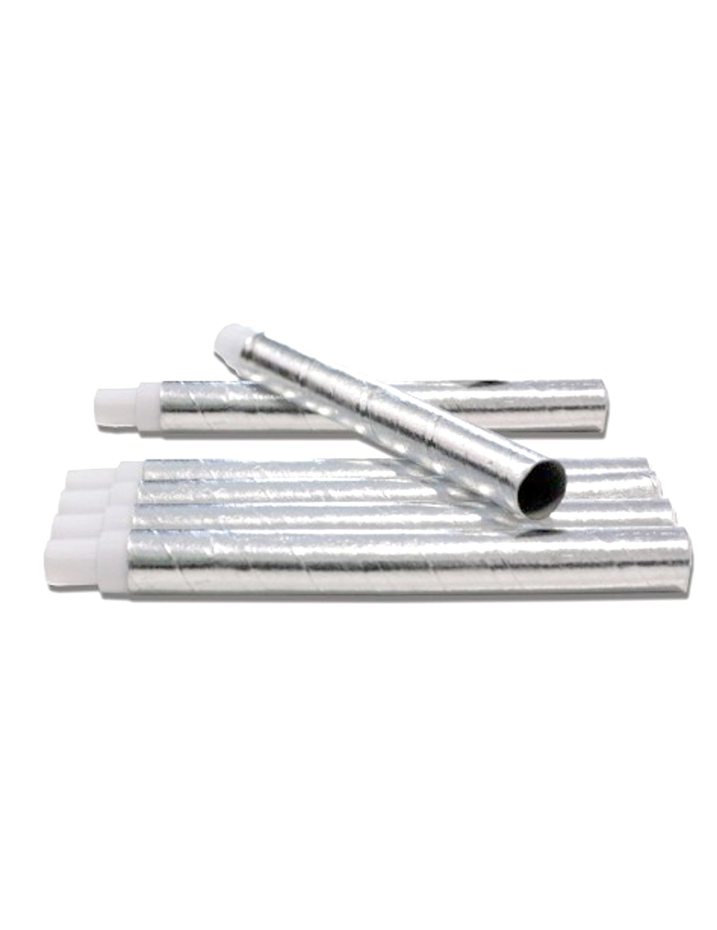 Sarbacanes en carton pour la fête argentées