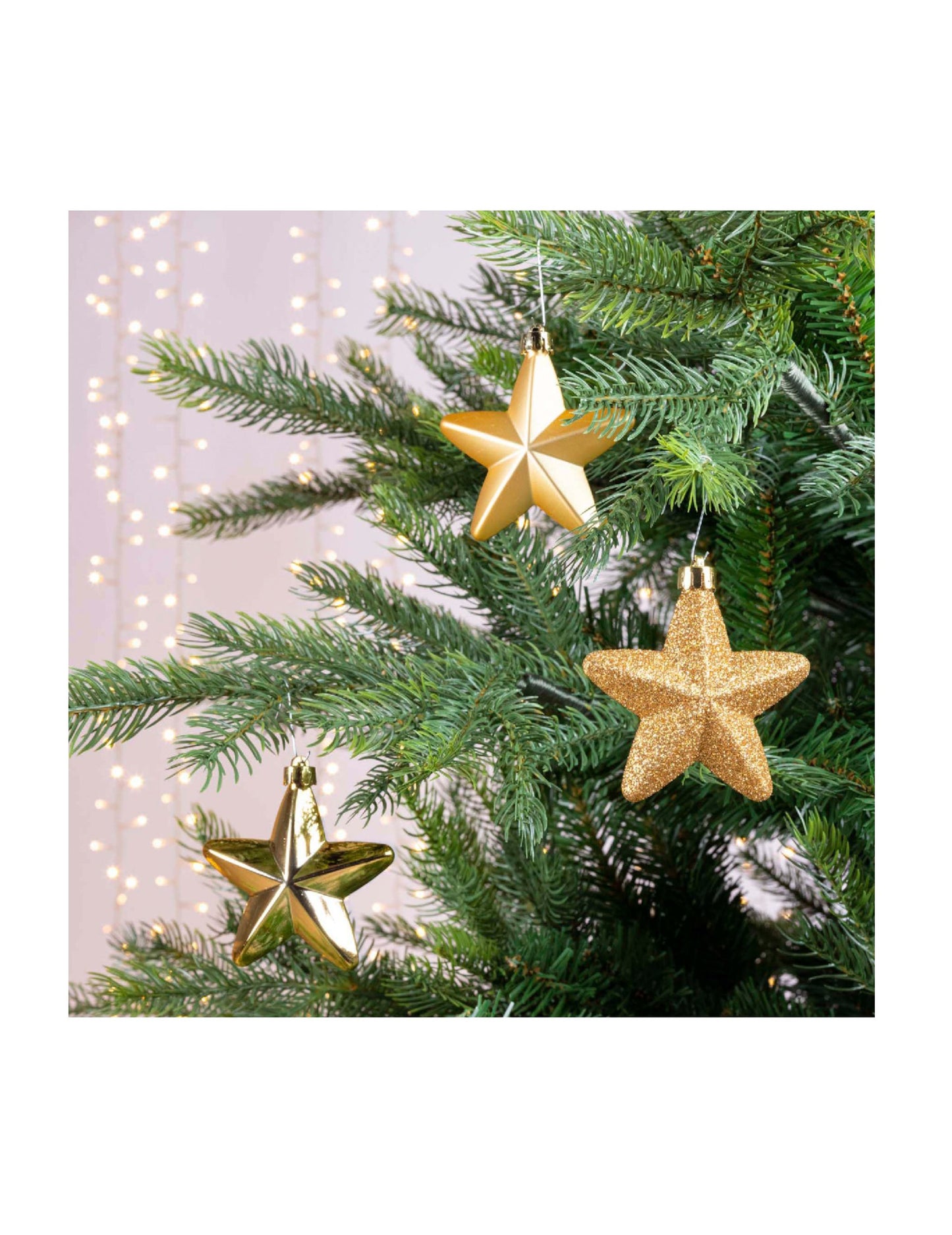 6 ovjesa za zlatne zvijezde 7,5 cm