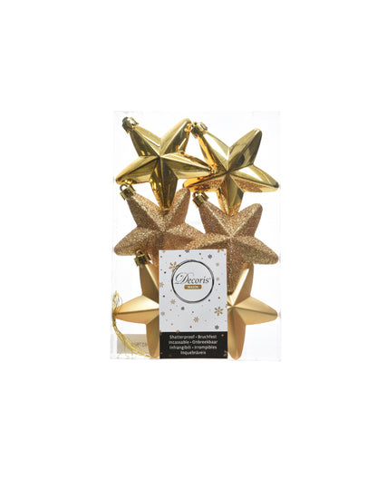 6 ovjesa za zlatne zvijezde 7,5 cm