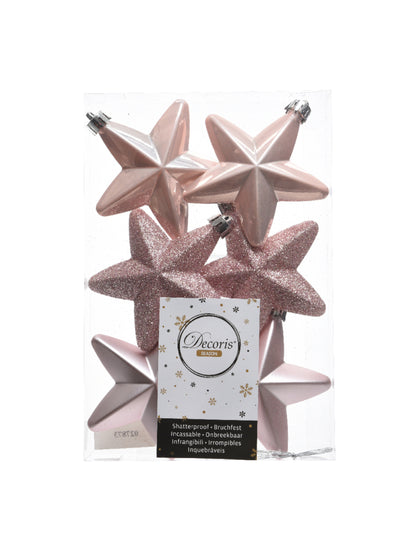 6 ovjesa za ružičaste zvijezde 7,5 cm