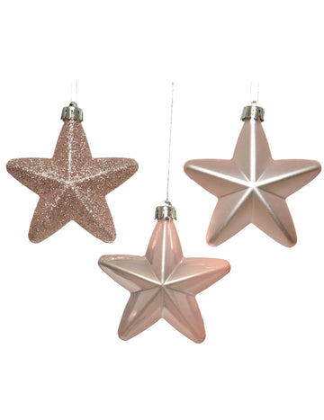 6 ovjesa za ružičaste zvijezde 7,5 cm