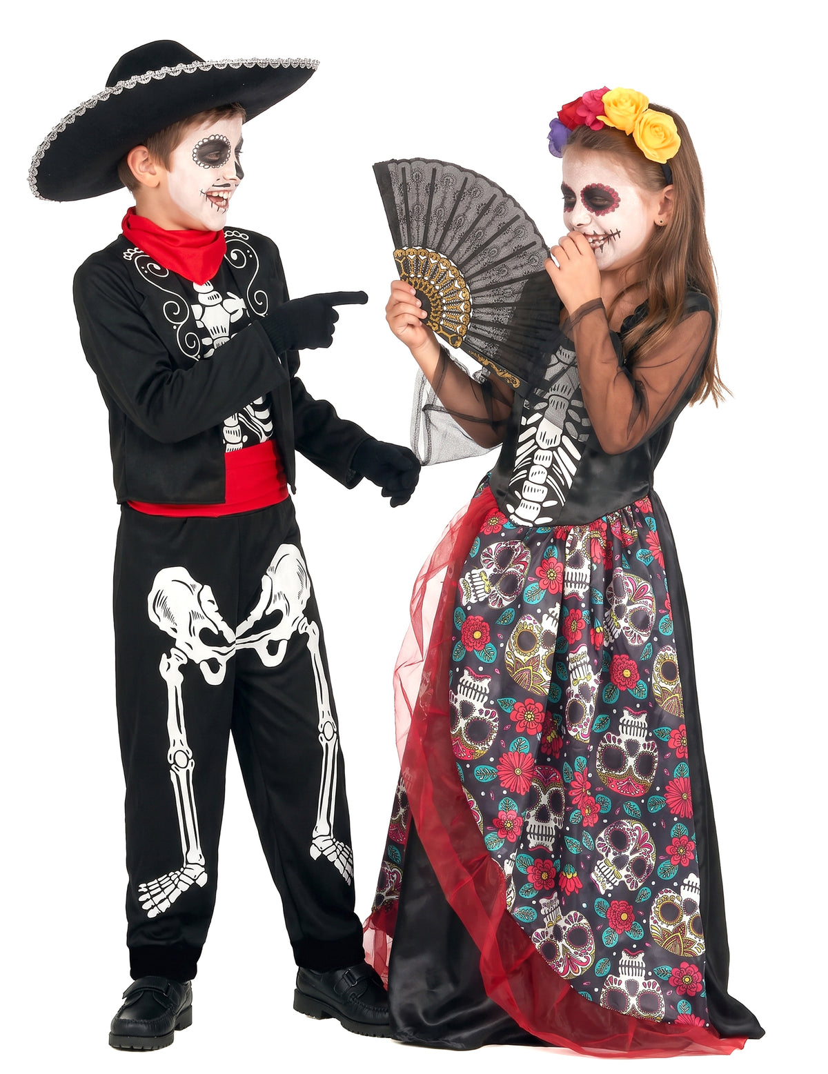 Kostim za par Dia de los Muertos meksički za djecu
