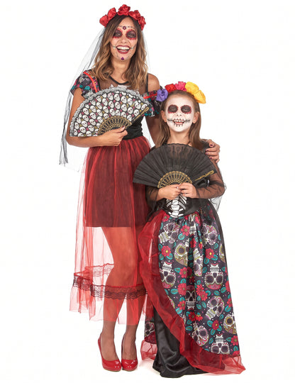 Kostim za par Dia de los muertos majka i kći