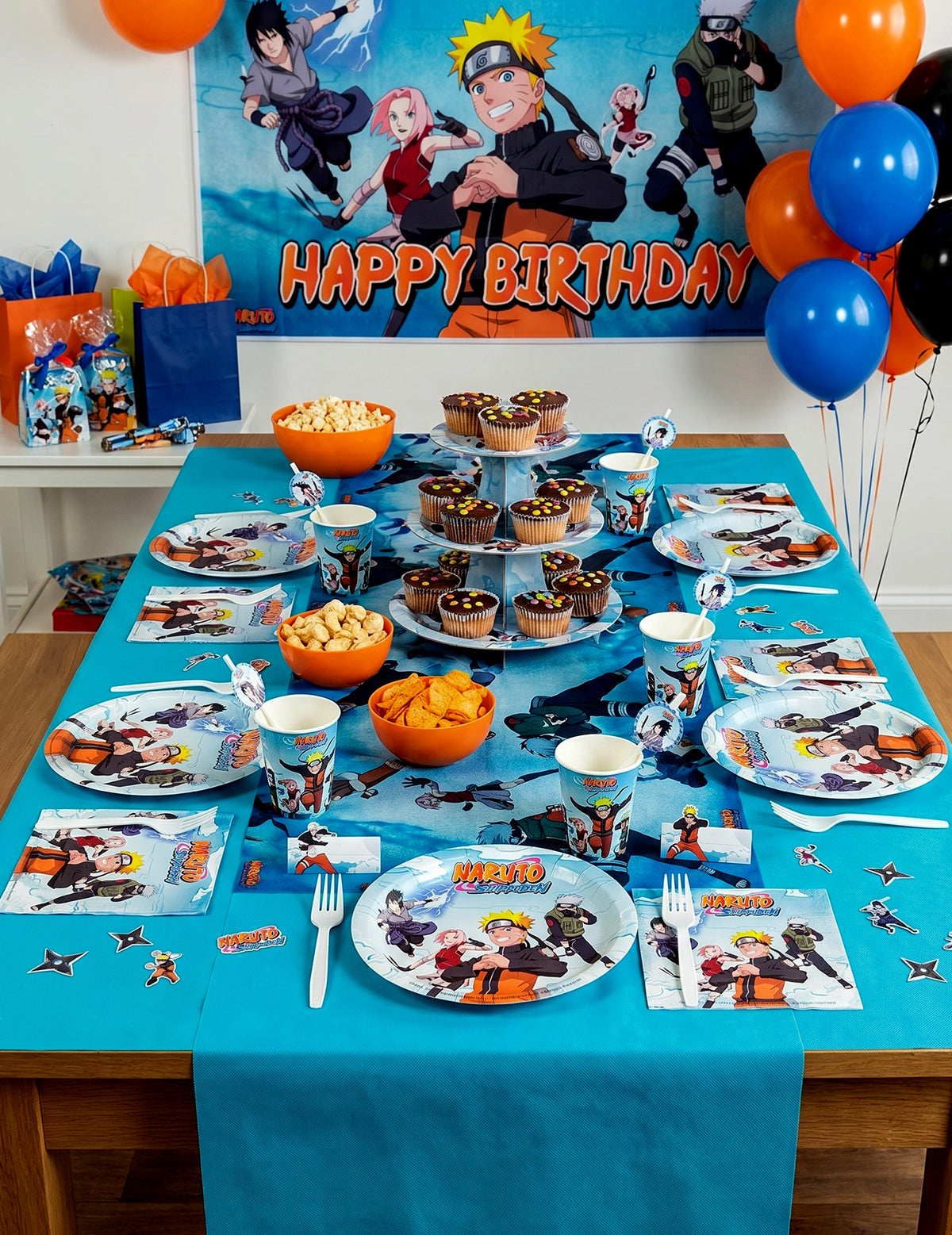 8 papirnatih tanjura 23 cm Naruto Shippuden™