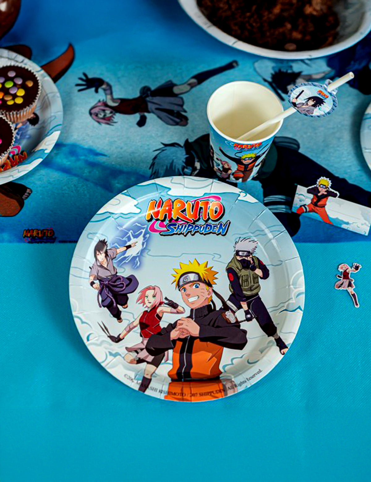 8 papirnatih tanjura 23 cm Naruto Shippuden™