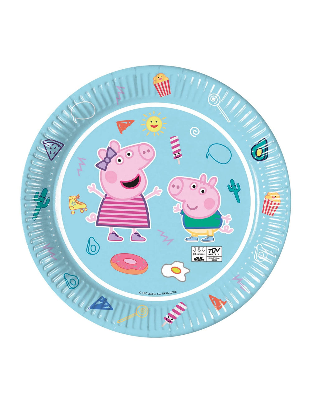 Papirnati tanjuri Peppa Pig za dijete plave