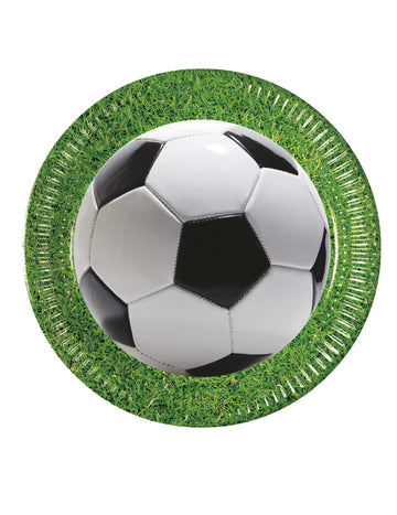 8 papirnatih tanjura za nogometnu zabavu 23 cm nogomet