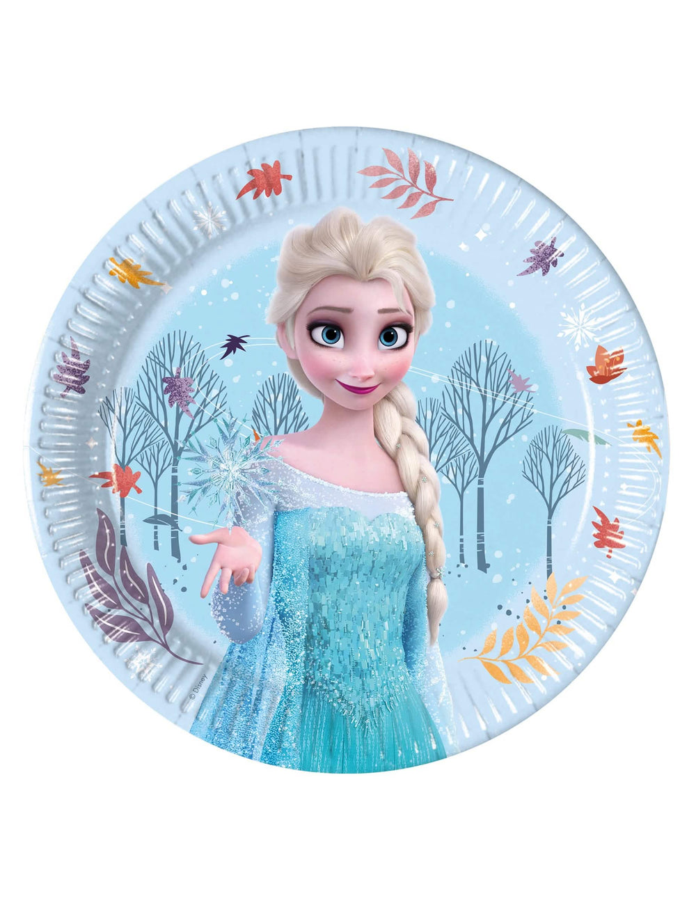 kartonski tanjuri Zaleđeno kraljevstvo Frozen Idyllic Wonder za dijete svijetloplava s Elsom