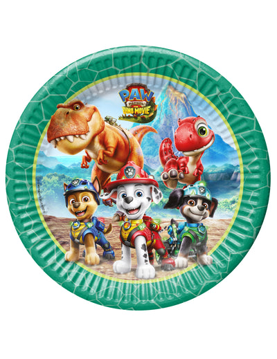 8 kartonskih tanjura Patrolne šape™ Dino movie 23 cm