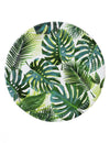 Mise en situation de table des assiettes en carton tropical