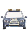 Assiettes en carton police marine et or en forme de voiture