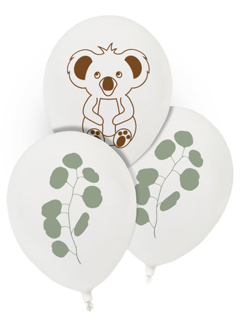 8 latex balona s motivom koale i eukaliptusa 25 cm 