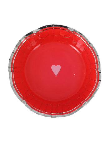 8 crveno-zlatnih kartonskih zdjelica s motivom Kraljice srca 13,5 cm