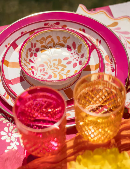 8 kartonskih zdjelica Pink Limonade 13.5 cm