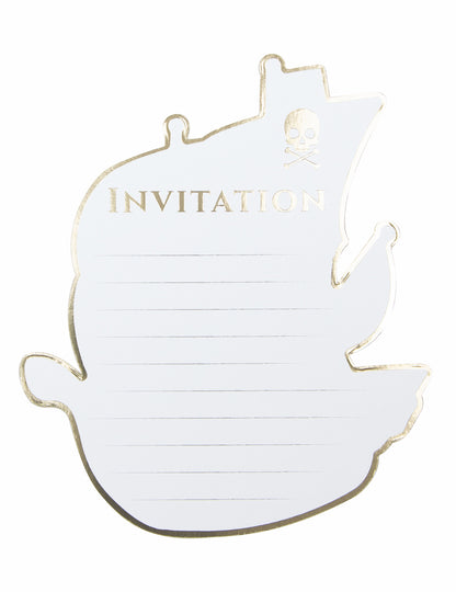 8 Pozivnice za piratske brodove 10 x 12 cm