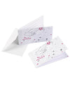 Cartons d'invitation sirène blanc et rose à colorier avec enveloppes