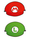 Chapeaux de fête Super Mario™ pour enfant modèles Mario et Luigi rouge et vert
