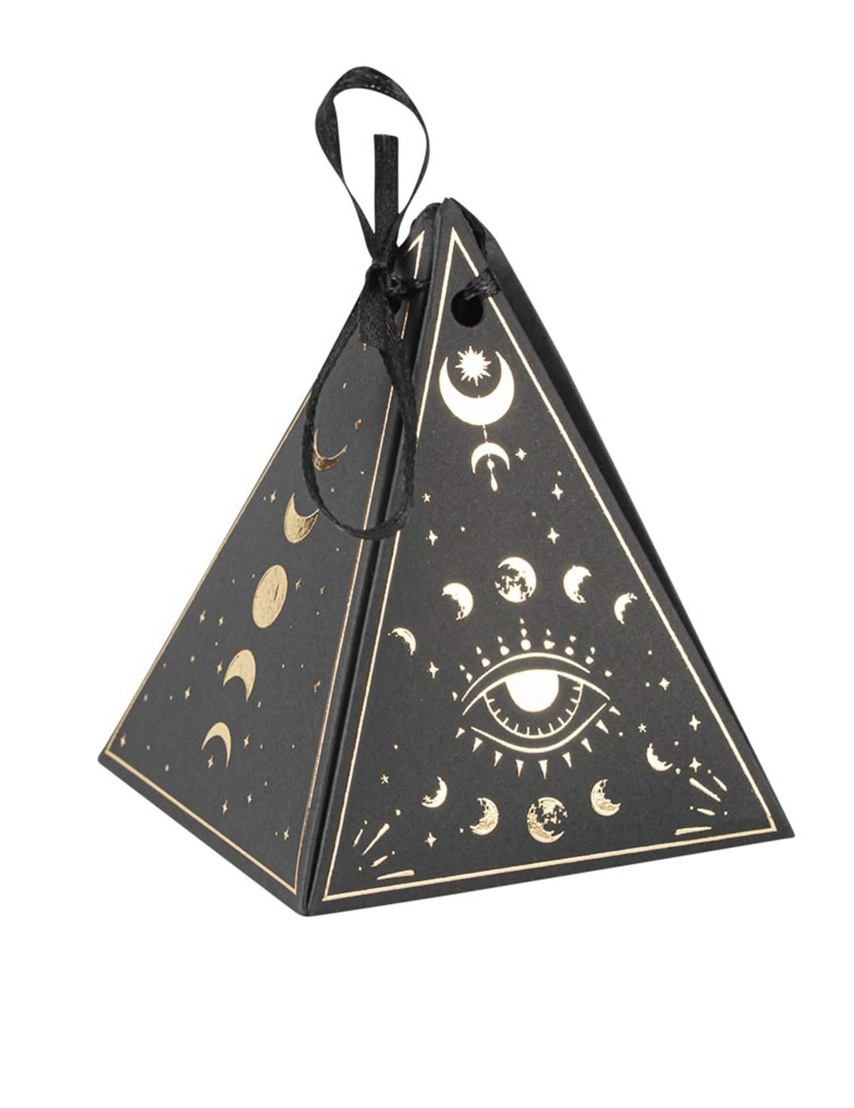 8 posudica Cosmic Spirit od papira crno i zlatno 8,5 x 6,7 cm