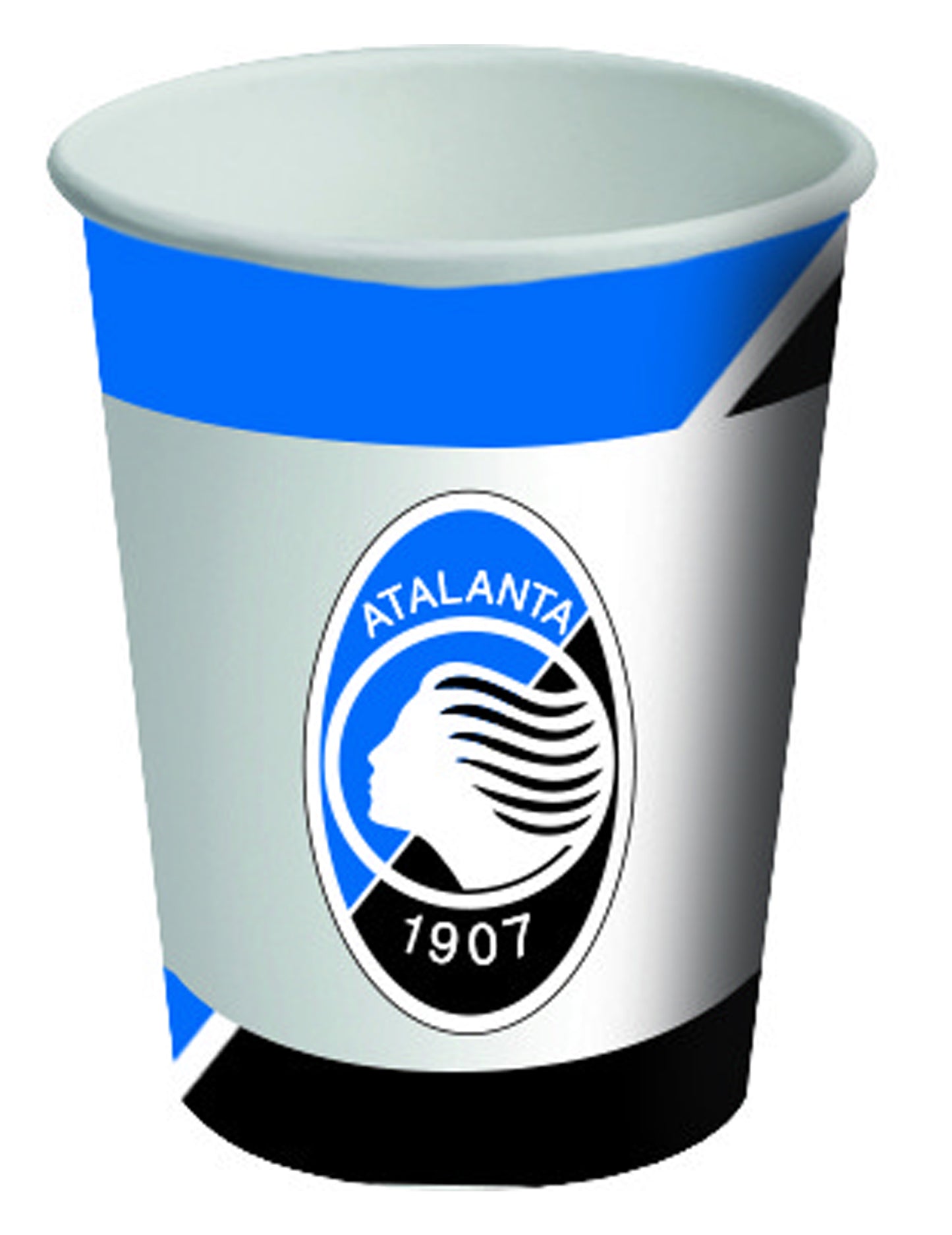 8 Atalanta™ bijelih i plavih kartonskih čaša, 266 ml