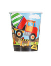 Gobelets en carton chantier pour enfant multicolores avec camion toupie