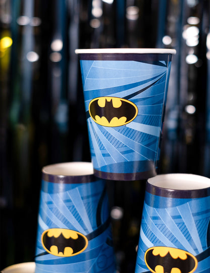 8 Batman Cardboard Cups 210 ml