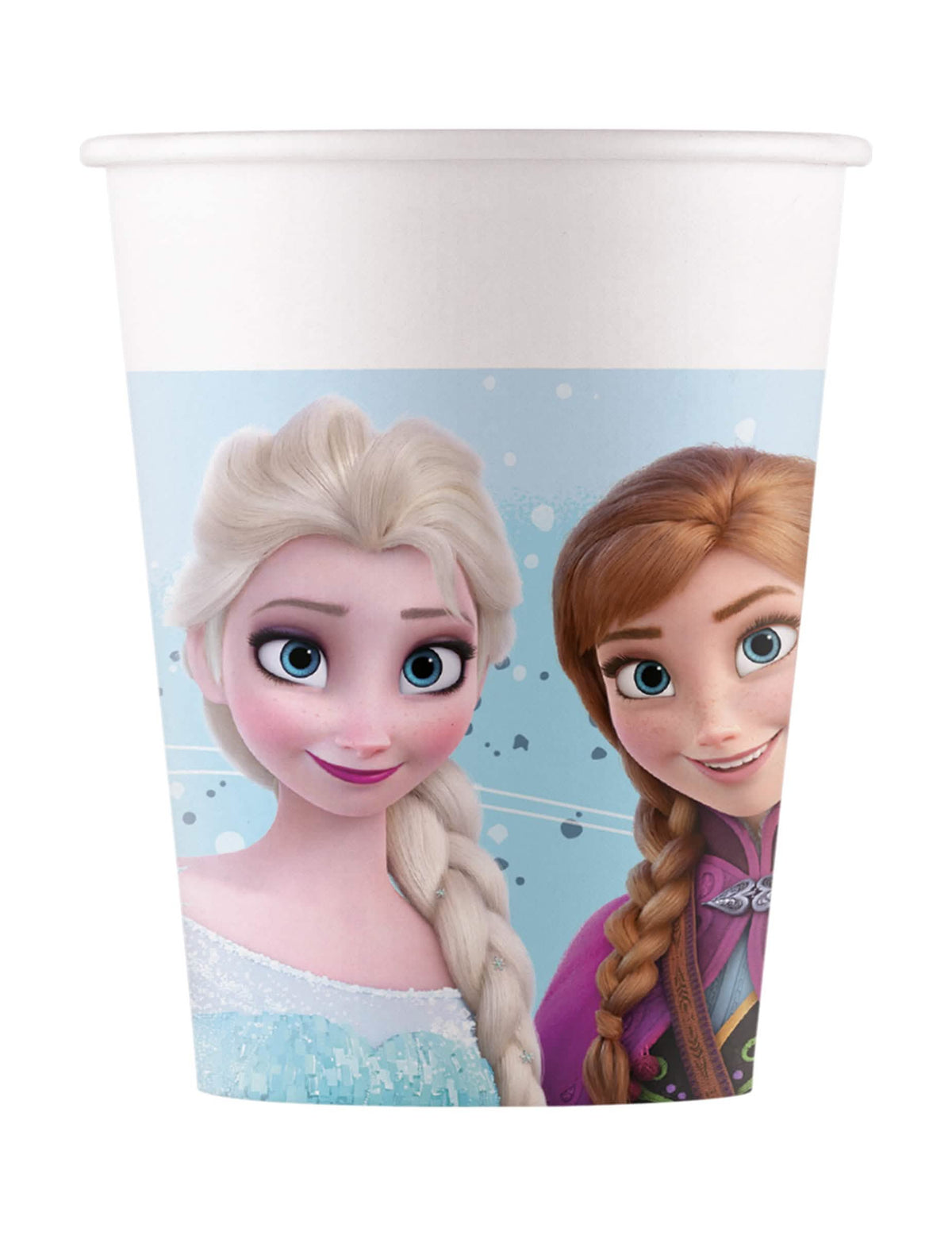 Papirnate čaše Zaleđeno Kraljevstvo Frozen za dijete svijetloplava s Elsom i Annom