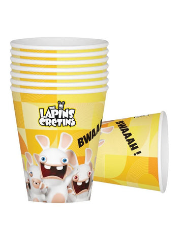 8 Rabbids Cardboard Cups 200 ml