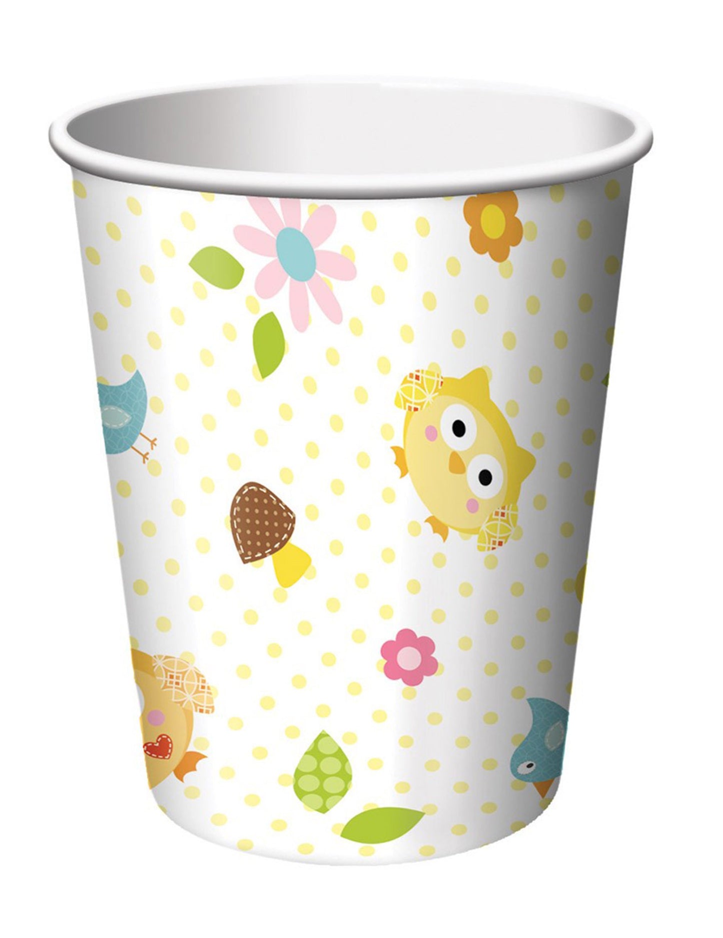 8 kartonskih čaša s malim sovićima 266 ml za rođendan 