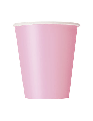 8 svijetloružičastih kartonskih čaša 210 ml 