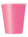 Gobelets en carton pour fête rose uni