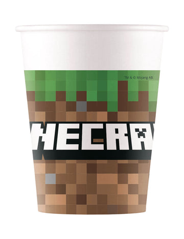 8 papirnatih šalica 200ml Minecraft