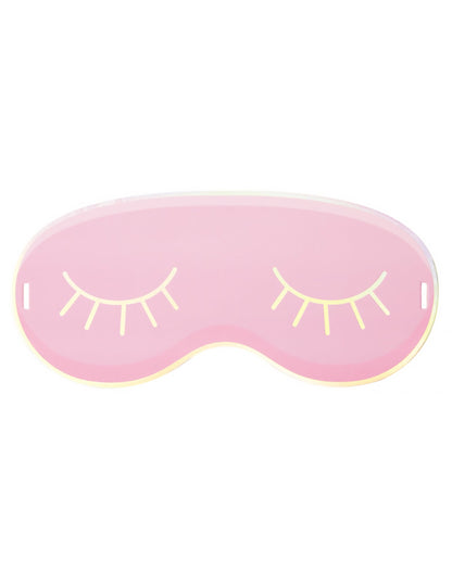 Vue de face des invitations pyjama party en forme de masque