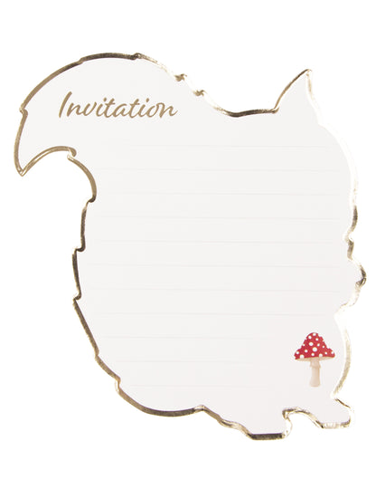 8 pozivnica s motivom šumskih vjeverica 14 x 13 cm životinje iz šume