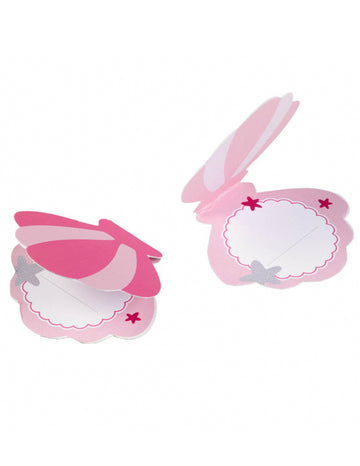 8 ružičastih papirnatih kartica s mjestima za sirenama i školjkama