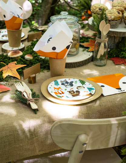 8 malih kartonskih ploča životinja u šumi 18 cm