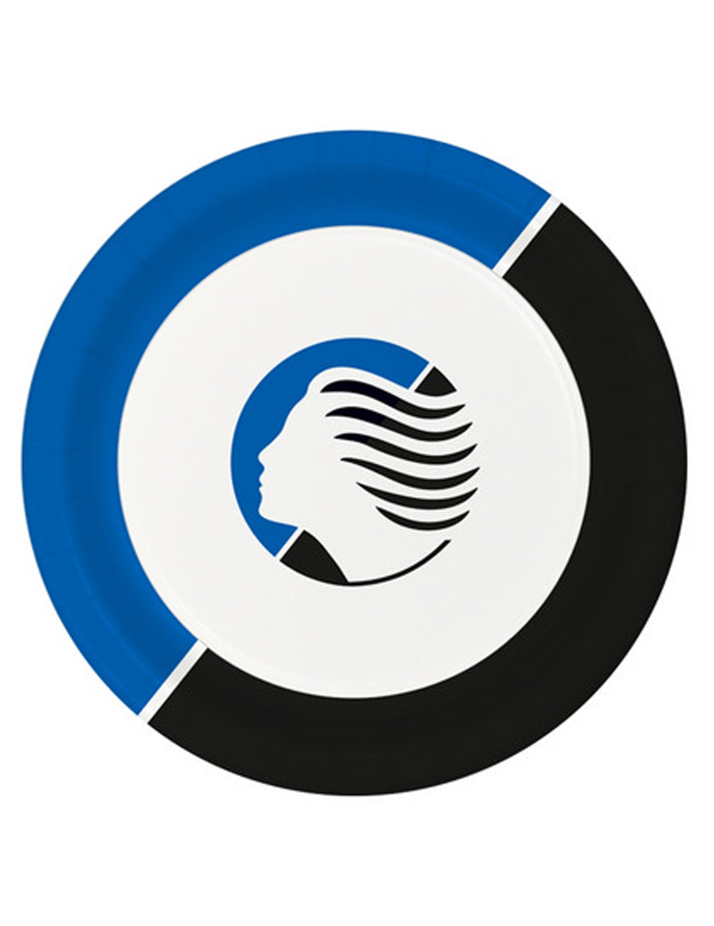 8 malih plavo-bijelih papirnatih tanjura Atalanta™ 18 cm