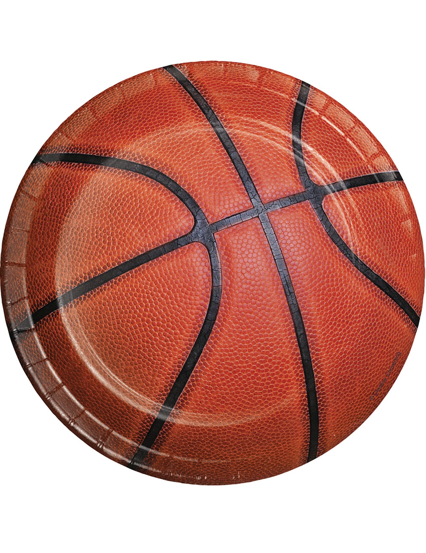 8 petites assiettes en carton ballon de basket 18 cm pour anniversaire