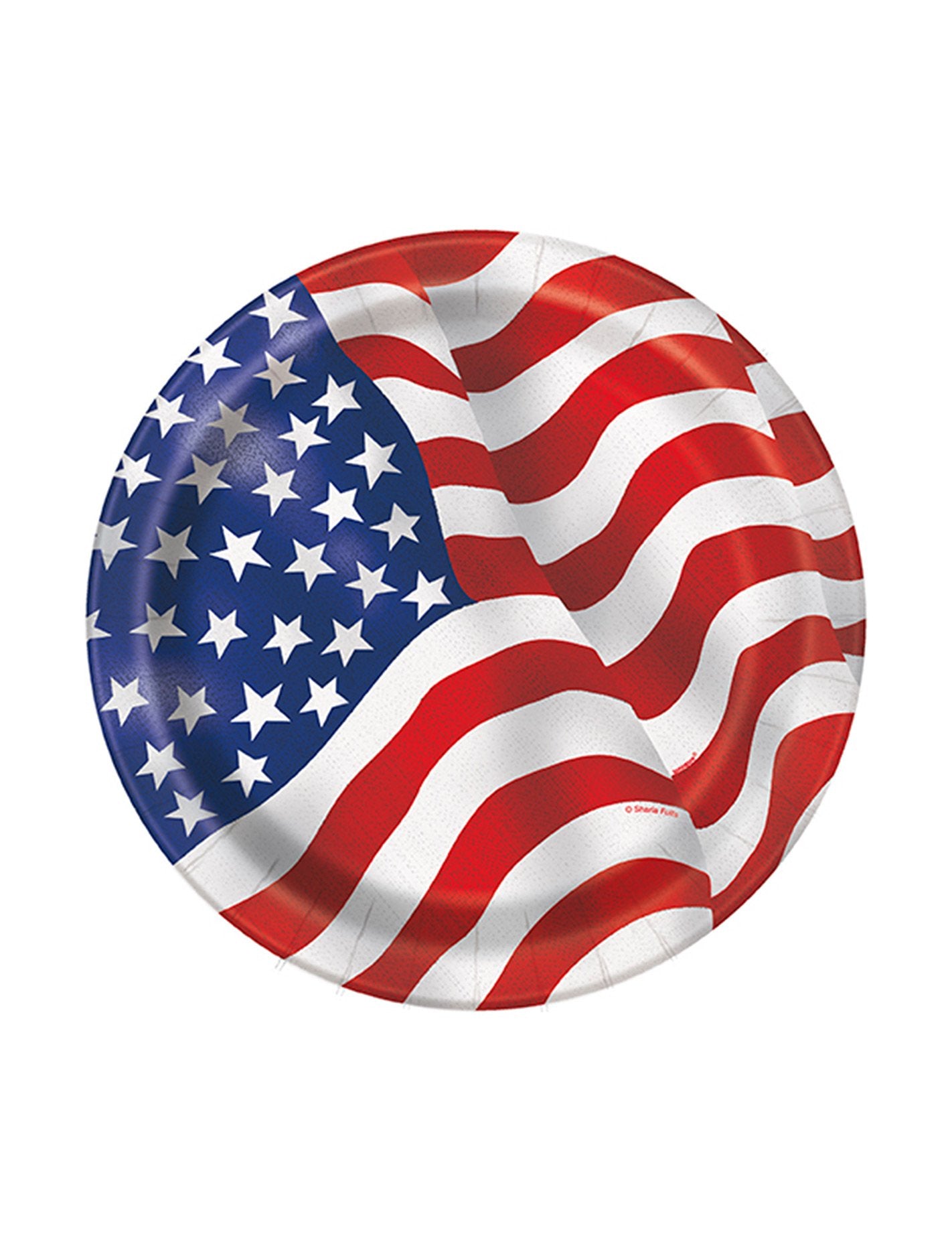 8 malih papirnatih tanjura s američkom zastavom 17 cm 