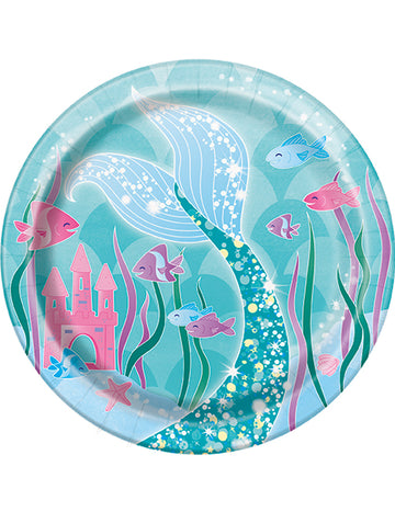 8 malih kartonskih ploča Pretty Mermaid 17,5 cm