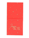 8 porte-couverts Joyeux Noël L'Intemporel rouge et or 10 x 20 cm