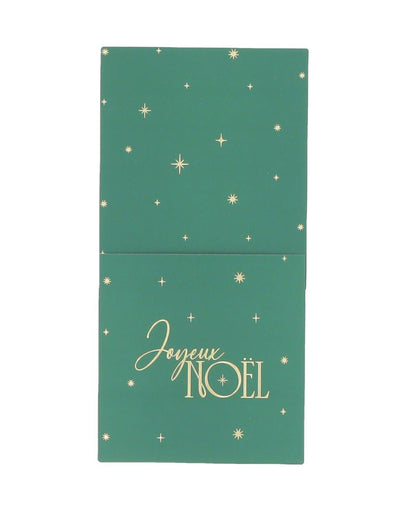 8 držača za pribor za jelo Sretan Božić bezvremenski tamnozeleni i zlatni 10 x 20 cm