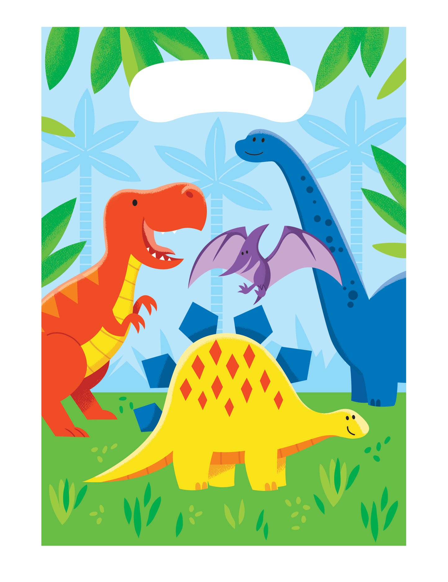 8 malih poklon vrećica s dinosaurima 23 x 16 cm za rođendan