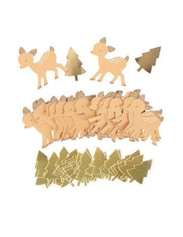 80 konfeta u obliku malog laneta i zlatnih jelki