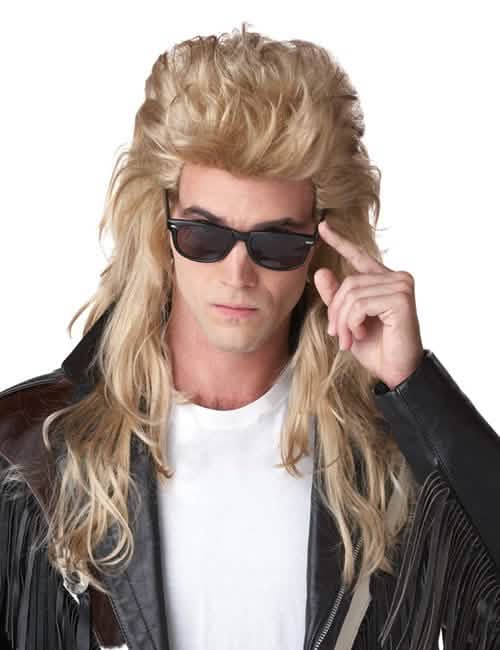 Perika mullet iz 80-ih za muškarac plavuša