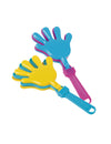 Accessoires de piñata claps mains bleu jaune et rose