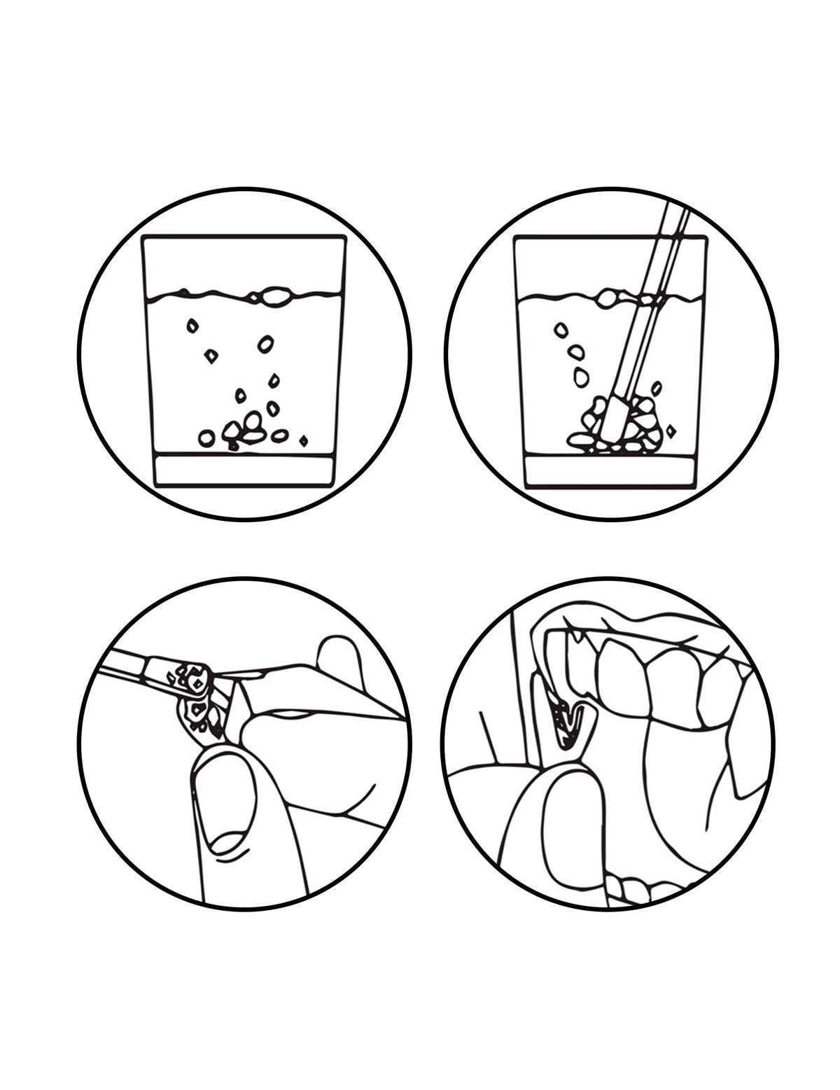 Instructions illustrées de pose de l'adhésif thermoplastique pour dents de vampire
