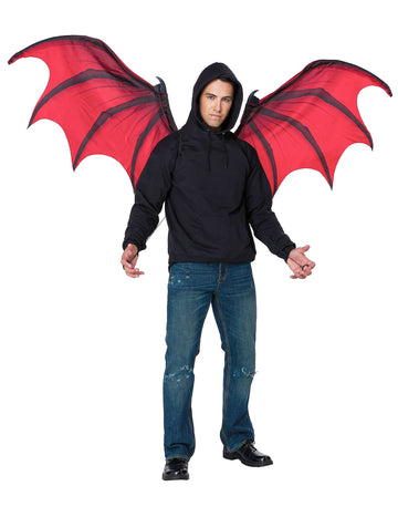 Divovska crvena i crna krila za odrasle