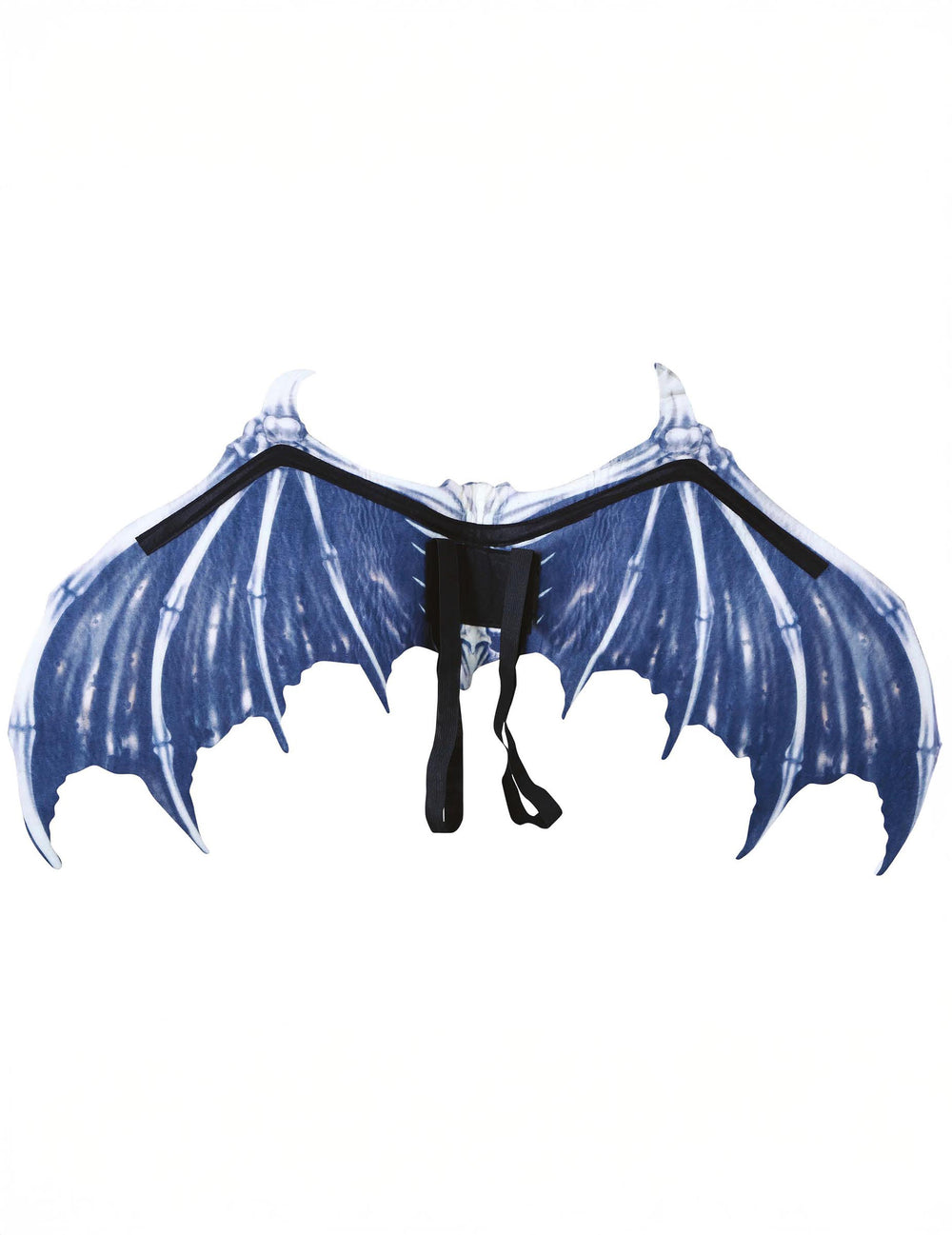 Détail du système d'attache des ailes squelettes chauve-souris pour adulte